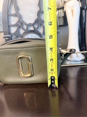 Marc Jacobs Snapshop Green Crossbody Bag with Gold Hardware